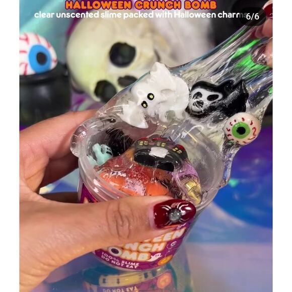 Cornwithslime New Cute Halloween Crunch Bomb Slime Unscented OG Slime Sticker - Picture 2 of 7